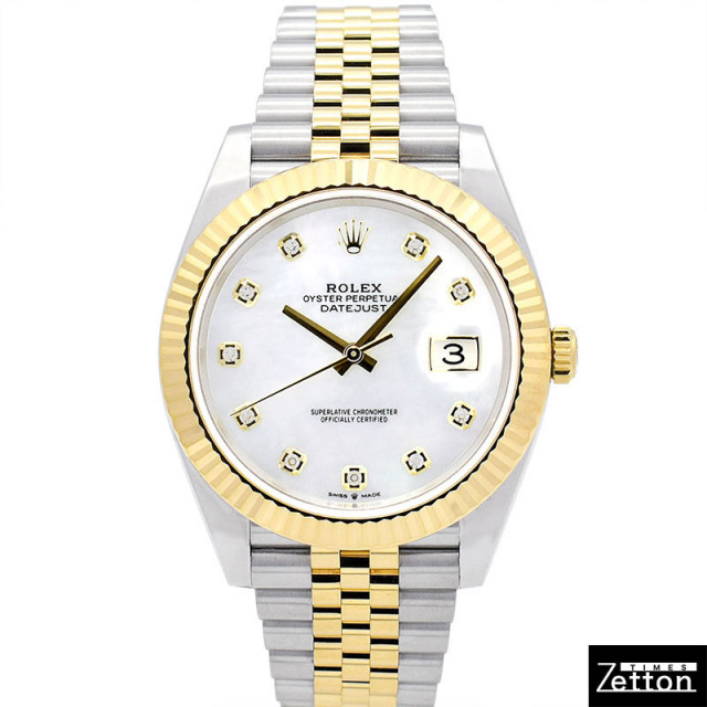 ロレックス ROLEX デイトジャスト 41 126333NG 自動巻き ホワイトシェル 41mm メンズ USED 中古 Zetton