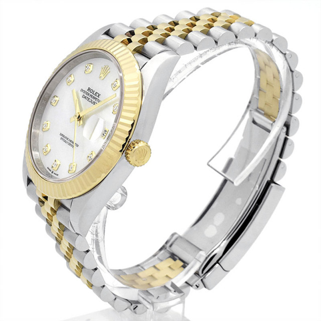 ロレックス ROLEX デイトジャスト 41 126333NG 自動巻き ホワイトシェル 41mm メンズ USED 中古 Zetton