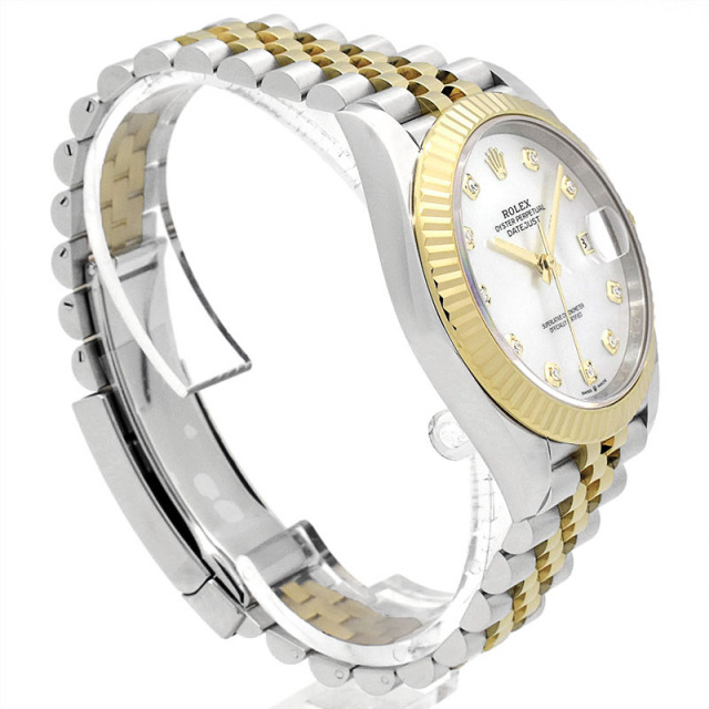 ロレックス ROLEX デイトジャスト 41 126333NG 自動巻き ホワイトシェル 41mm メンズ USED 中古 Zetton