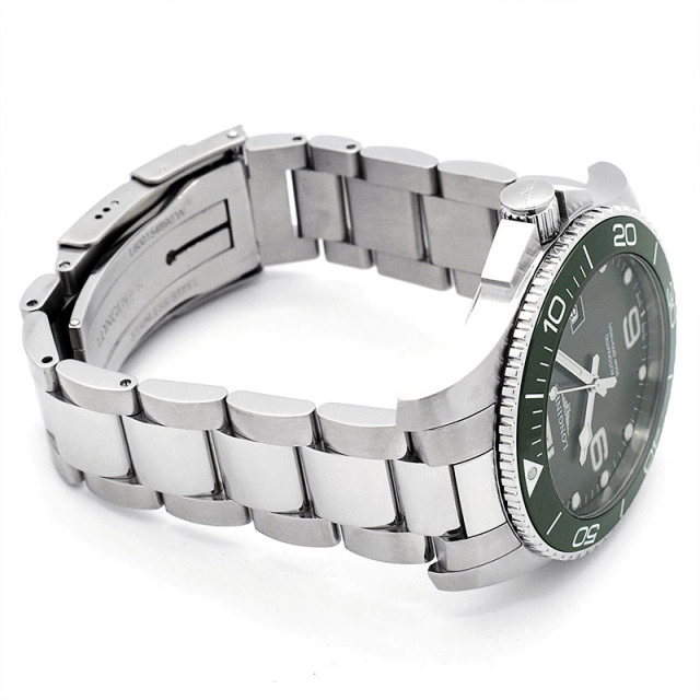 ロンジン LONGINES ハイドロコンクエスト L3.781.4.06.6 自動巻き グリーン 41mm メンズ USED 中古 Zetton