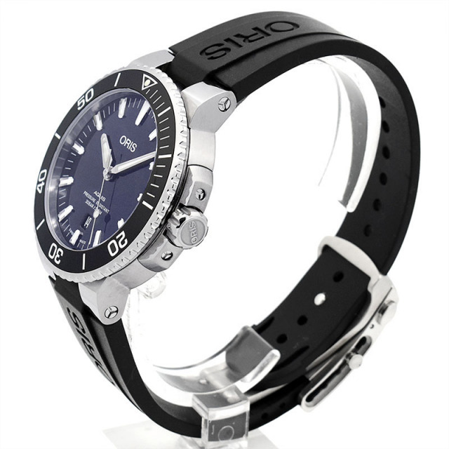 オリス ORIS アクイス デイト 733 7730 4135R 自動巻き ブルー 43.5mm メンズ USED 中古 Zetton