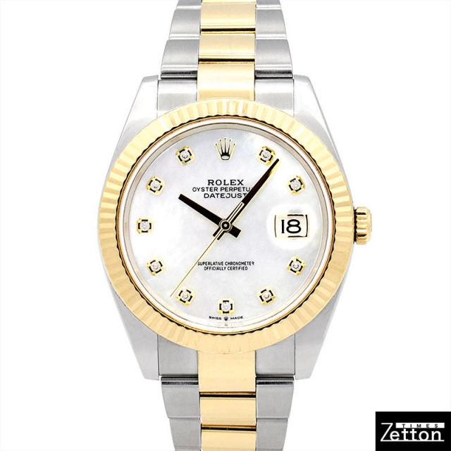 ロレックス ROLEX デイトジャスト 41 126333NG 自動巻き ホワイトシェル 41mm メンズ USED 中古 Zetton