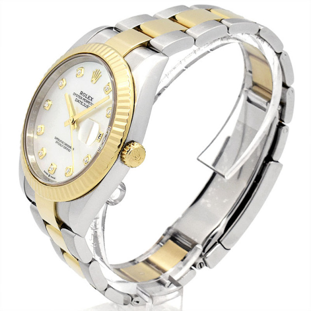 ロレックス ROLEX デイトジャスト 41 126333NG 自動巻き ホワイトシェル 41mm メンズ USED 中古 Zetton