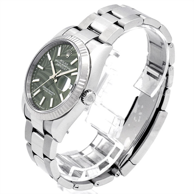 ロレックス ROLEX デイトジャスト 36 126234 自動巻き オリーブグリーン/パームモチーフ 36mm メンズ USED 中古 Zetton