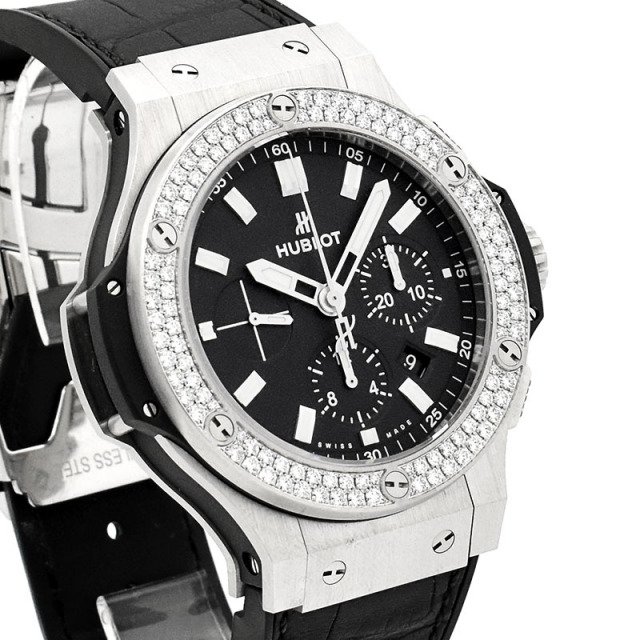 Hublot ビッグバン　エボリューション 自動巻き　ウブロ　ラバーベルト ウブロ HUBLOT ビッグバンエボリューション ダイヤモンドベゼル