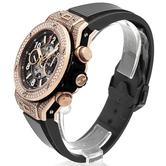 ウブロ　ビッグバンウニコ　ラバーベルト ウブロ HUBLOT ビッグバン ウニコ キングゴールド ベゼルダイヤ