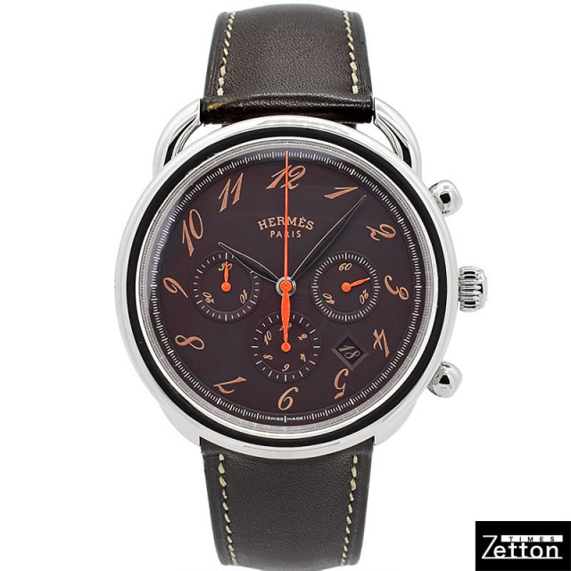 エルメス HERMES AR4.910 アルソー デイト クロノグラフ 自動巻き HERMES（エルメス） アルソー AR4.910 クロノグラフ 中古 メンズ腕時計
