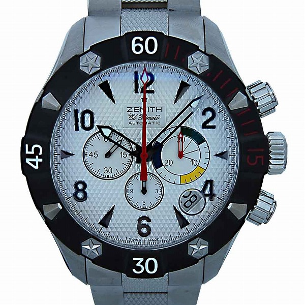 ゼニス　ZENITH　デファイクラシッククロノグラフ　03.0526.4000　自動巻　メンズ　シルバー　エルプリメロ