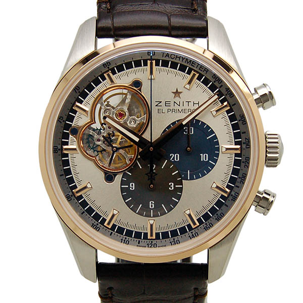 ゼニス　ZENITH　クロノマスター　エルプリメロ　オープン　51.2080.4061/69.C494　シルバー　42mm　18KRG×SS　新品