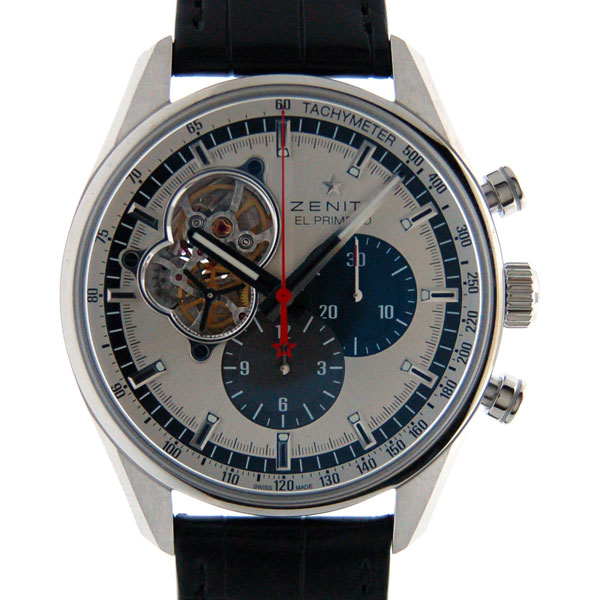 ゼニス　ZENITH　クロノマスター1969　オープン　03.2040.4061/69.C496　シルバー　革　新品