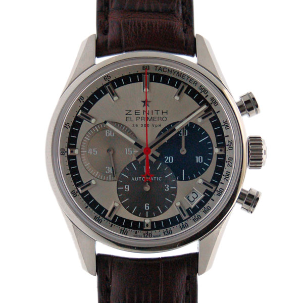ゼニス　ZENITH　エルプリメロ　36000VPH　03.2150.400/69.C713　SS　シルバー　38mm　革　新品