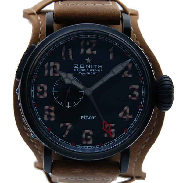 ゼニス　ZENITH　パイロット タイプ20  GMT　1903　96.2431.693/21.C738　チタン　48mm　革ベルト　1903本限定　新品