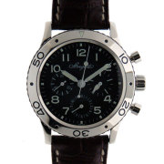 ブレゲ　BREGUET　アエロナバル　3800ST/92/9W6　ブラック　革ベルト　メンズ　新品