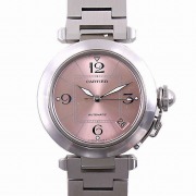 カルティエ　CARTIER　パシャC　ピンク　W31075M7　スモールデイト　35mm　新品