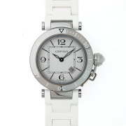 カルティエ　CARTIER　シータイマーレディ　W3140002　SS×ラバー　33mm　ホワイト　クォーツ　新品