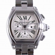 カルティエ　CARTIER　ロードスタークロノ　シルバー　W62019X6　自動巻き　替えベルト付き　メンズ　新品