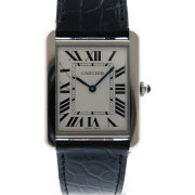 カルティエ　CARTIER　タンクソロLM　W5200003　メンズ　ホワイト　SS　革ベルト　クォーツ　新品