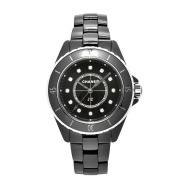 シャネル　CHANEL　J12 ブラックセラミック　H5701 12Pダイヤ　クォーツ　33mm　新品