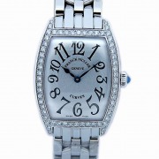 フランクミュラー　FRANCK MULLER　1752QZD　トノーカーベックス　ダイヤ巻　SS　シルバー　クォーツ　新品