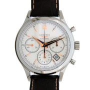 ロンジン　LONGINES　フラッグシップ　ヘリテージ　クロノグラフ　L2.750.4.76.2　シルバー　41mm　革　新品