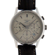 ロンジン　LONGINES　フラッグシップ　ヘリテージ　クロノグラフ　L2.749.4.72.2　アイボリー　40mm　革　新品