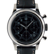 ロンジン　LONGINES　ヘリテージ1951　クロノグラフ　L2.745.4.53.4　SS　41mm　ブラック　新品