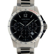 ロンジン　LONGINES　コンクエスト オートマチック クロノグラフ　L2.743.4.56.6　SS　41mm　ブラック　新品