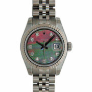 ロレックス　ROLEX　デイトジャスト　179174NG　レディース　ブラックシェル　10Pダイヤ　SS/WG　新品