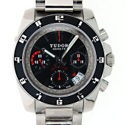 チューダー(チュードル)　TUDOR　グランツアークロノ　20350N　自動巻　41mm　SS　ブラック　新品
