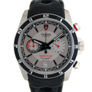 チューダー(チュードル)　TUDOR　グランツアーフライバッククロノ　20550N　41mm　SS　グレー　革　新品