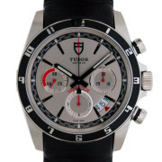 チューダー(チュードル)　TUDOR　グランツアークロノ　20530N　自動巻　42mm　SS　シルバー　　革ベルト　新品