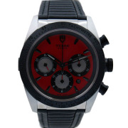 チューダー(チュードル)　TUDOR　ファストライダー　クロノグラフ　42010N　SS　レッド　革ベルト　42mm　新品