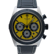 チューダー(チュードル)　TUDOR　ファストライダー　クロノグラフ　42010N　SS　イエロー　革ベルト　42mm　新品