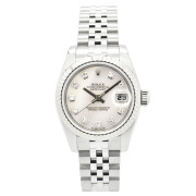 ロレックス　ROLEX　デイトジャスト　Ref.179174NG　ホワイトシェル/10Pダイヤ　Z番　USED　中古