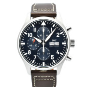 IWC　パイロットウォッチ クロノグラフ プティ・プランス　IW377714　デイデイト　ブルー　43mm　自動巻　USED　中古