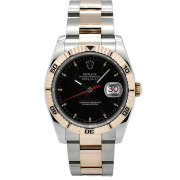ロレックス　ROLEX　ターノグラフ　Ref.116261　18KPG×SS　ブラック　D番ルーレット　36mm　USED　中古