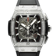 ウブロ　HUBLOT　スピリット オブ ビッグバン チタニウム パヴェダイヤ　601.NX.0173.LR.1704　51×45mm　USED　中古