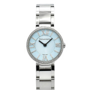 ティファニー　TIFFANY&Co.　アトラス 2ハンド ダイヤモンド　63320803　ティファニーブルー　24mm　USED　中古