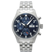 IWC　パイロットウォッチ クロノグラフ 41　IW388102　ブルー　SS　USED　中古