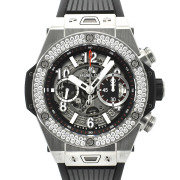 ウブロ　HUBLOT　ビッグバン ウニコ チタニウム ダイヤベゼル　411.NX.1170.RX.1104　45mm　チタン　USED　中古