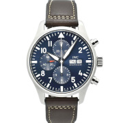 IWC　パイロットウォッチ クロノグラフ プティ・プランス　IW377714　デイデイト　ブルー　43mm　自動巻　USED　中古