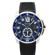 カルティエ　CARTIER　カリブル ドゥ カルティエ ダイバー　W2CA0008　ブルー　42mm　SS/18KPG　USED　中古
