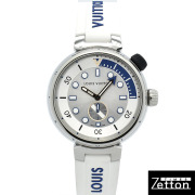 ルイヴィトン　LOUIS VUITTON 　タンブール ストリート ダイバー パシフィックホワイト　QA124Z　39.5mm　クォーツ　USED　中古