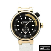 ルイヴィトン　LOUIS VUITTON 　タンブール ストリート ダイバー ブラックブレイズ　QA123Z　44mm　自動巻　USED　中古