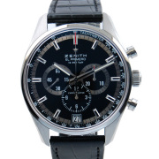 ゼニス　ZENITH　エルプリメロ　36000VPH　03.2040.400/21.C496　SS　ブラック　42mm　革　USED　中古