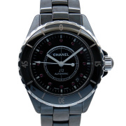 シャネル　CHANEL　J12　黒セラミック　12Pルビー　H1635　38mm　自動巻き　USED　中古
