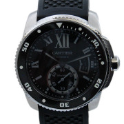 カルティエ　CARTIER　カリブル　ドゥ　カルティエ　ダイバー　W7100056　メンズ　42mm　ブラック　USED　中古