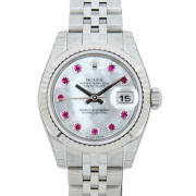 ロレックス　ROLEX　デイトジャスト　179174NGR　26mm　レディース　ホワイトシェル　10Pルビー　未使用品