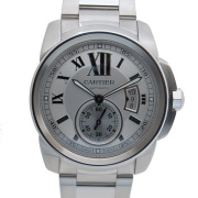 カルティエ　CARTIER　カリブル　ドゥ　カルティエ　W7100015　SS　シルバー　メンズ　自動巻　SSブレス　USED　中古