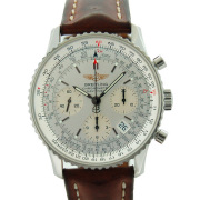 ブライトリング　BREITLING　ナビタイマー　A23322　シルバー　革ベルト　SS　USED　中古